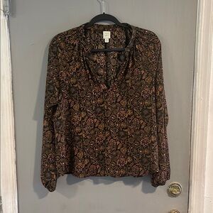 Roan +‎ Ryan Floral Relaxed Long Sleeve Blouse S